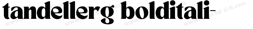 tandellerg bolditali字体转换
